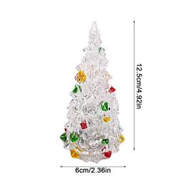 Acrylic Christmas Tree LED Colorful Crystal Night Light