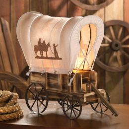 Accent Plus Covered Wagon Western-Style Table Lamp