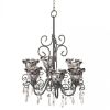 Accent Plus Smoked Glass Six-Candle Chandelier