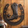 Accent Plus Horseshoe and Cowboy Boot Metal Wall Decor