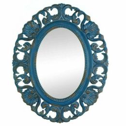 Accent Plus Seashells and Waves Distressed Blue Mirror