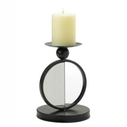Accent Plus Half-Circle Mirrored Candle Holder - Single