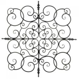 Accent Plus Square Scrolled Iron Wall Plaque
