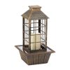 Gallery of Light LED Candle Lantern Tabletop Water Fountain - Brushed Bronze