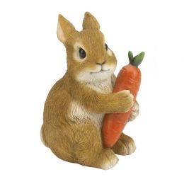 Summerfield Terrace Rabbit Hugging Carrot Garden Figurine