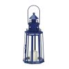 Gallery of Light Metal Lighthouse Candle Lantern - Dark Blue