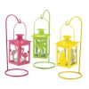 Gallery of Light Set of 3 Tropical Style Metal Mini Hanging Candle Lanterns