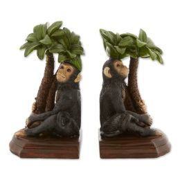 Accent Plus Monkey and Palm Tree Bookends