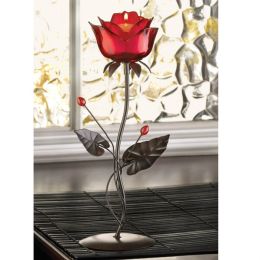Accent Plus Red Rose Candle Holder
