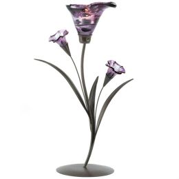Accent Plus Purple Lily Candle Holder