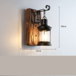 Chinese Antique Bamboo Art Personality Pastoral Simple Aisle Wall Lamp